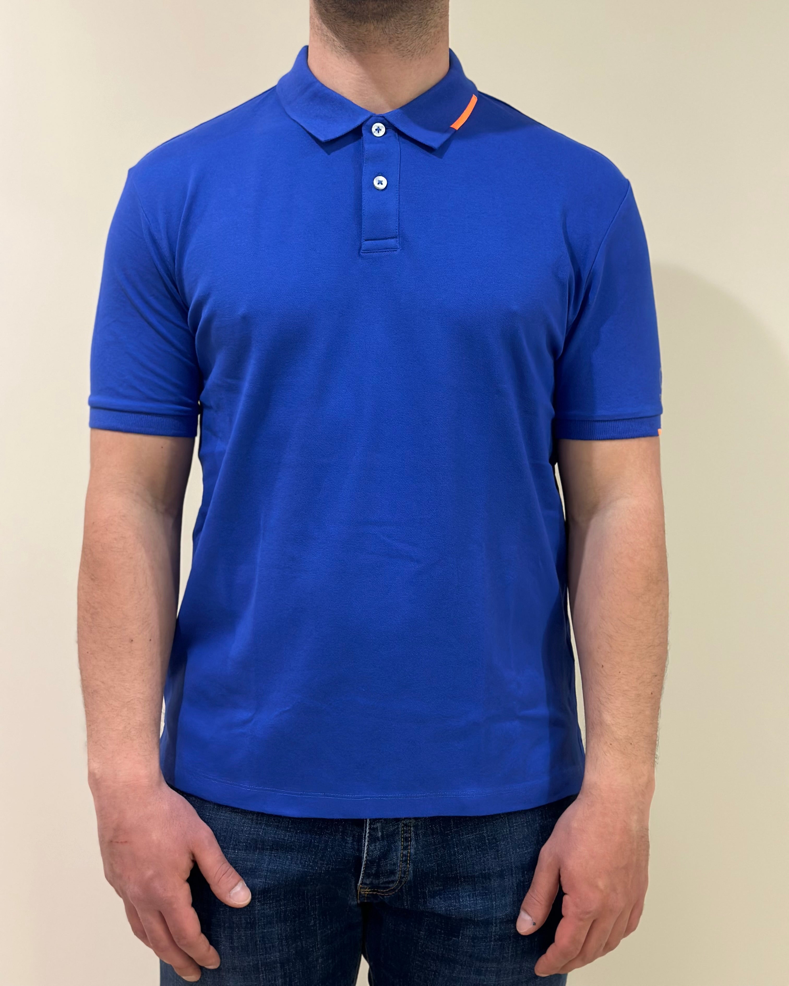 SUNS POLO FEDERICO TAG IN PIQUET CHINA BLUE