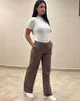 FW25 TELERIA ZED PANTALONE ELLE FANGO