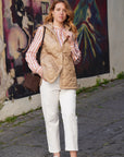 Gilet imbottito con cappuccio cammello - PBBVELO