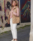 Gilet imbottito con cappuccio cammello - PBBVELO