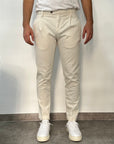 Bro ship Pantalone tk america con pence capri - Panna