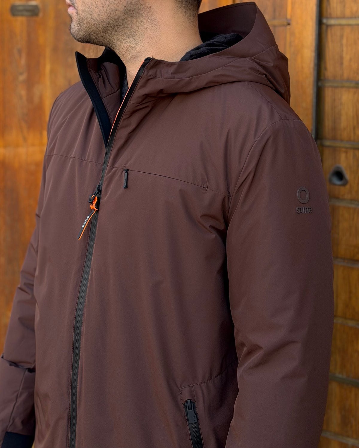 Giubbotto AURELIO Long Velour - Brown - SUNS