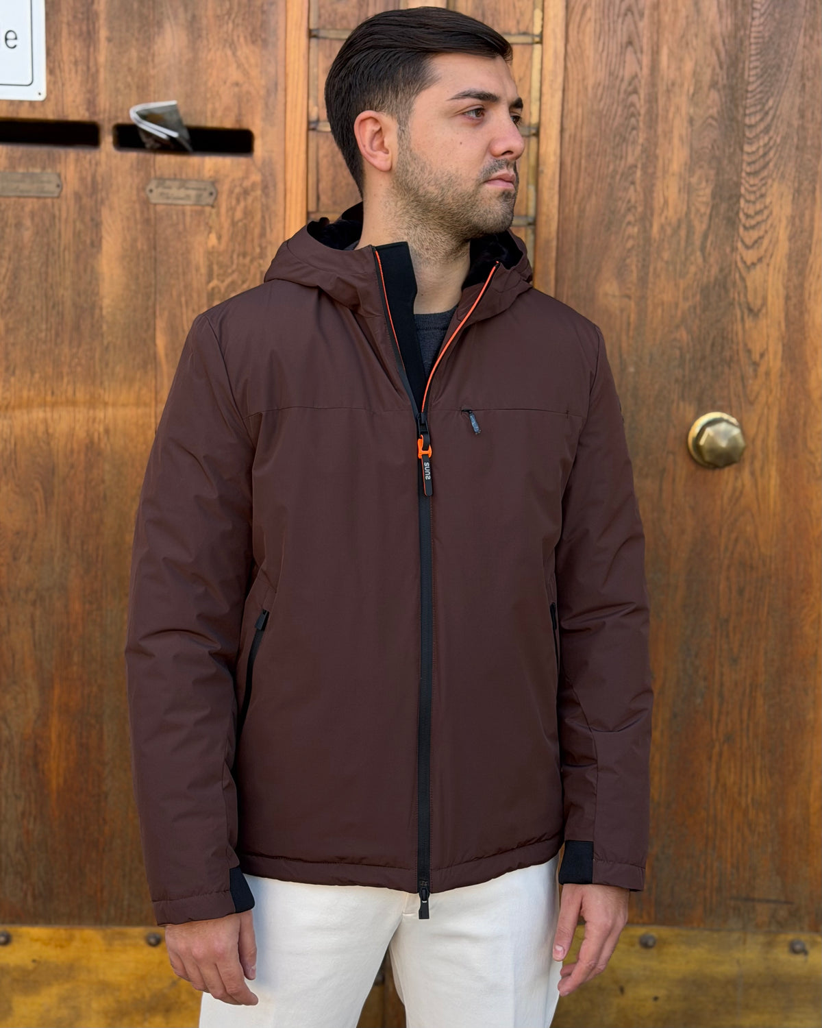 Giubbotto AURELIO Velour - Brown - SUNS
