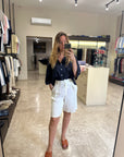 SAIPH SHORTS IN LINO PANNA - COD.95268