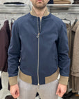 OUTFIT BOMBER IN PANNO - BLU - Marcello Fontana Shop