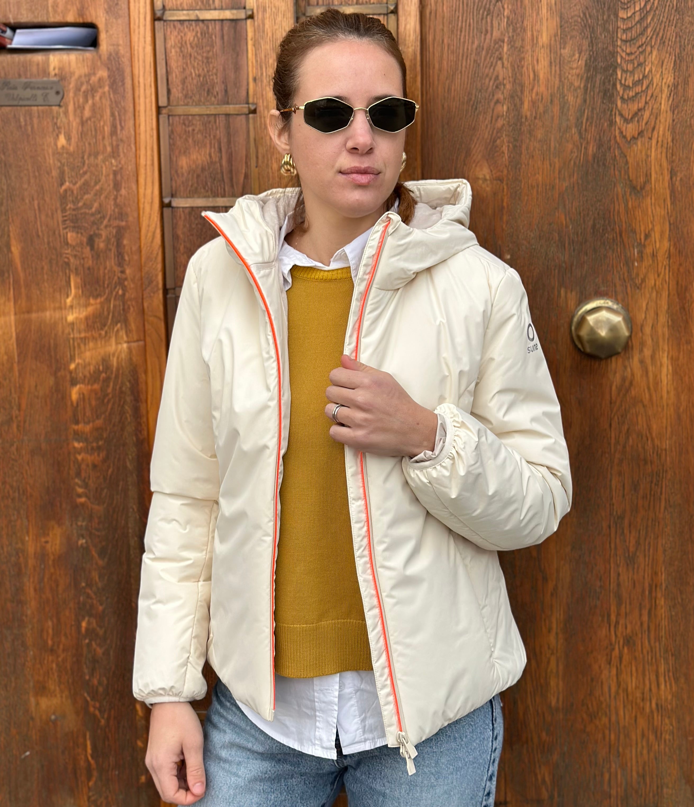 GIUBBOTTO AURELIA VELOUR OFF WHITE - SUNS - Marcello Fontana Shop