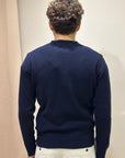 Girocollo 100% Cashmere navy - Privati Firenze