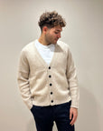 FW25 ROY ROGER'S CARDIGAN LANA SHETLAND - BEIGE