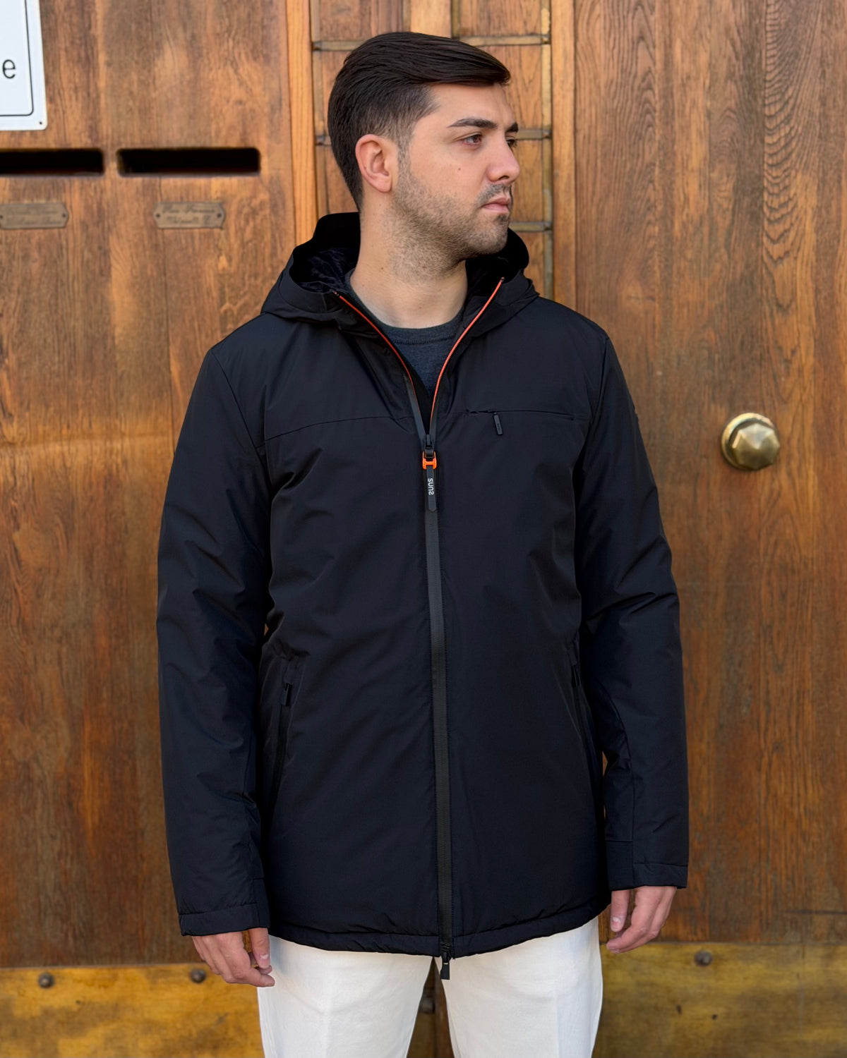 Giubbotto AURELIO Long Velour - Black - SUNS
