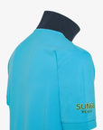 SUN68 SS24 POLO TURCHESE CON LOGO