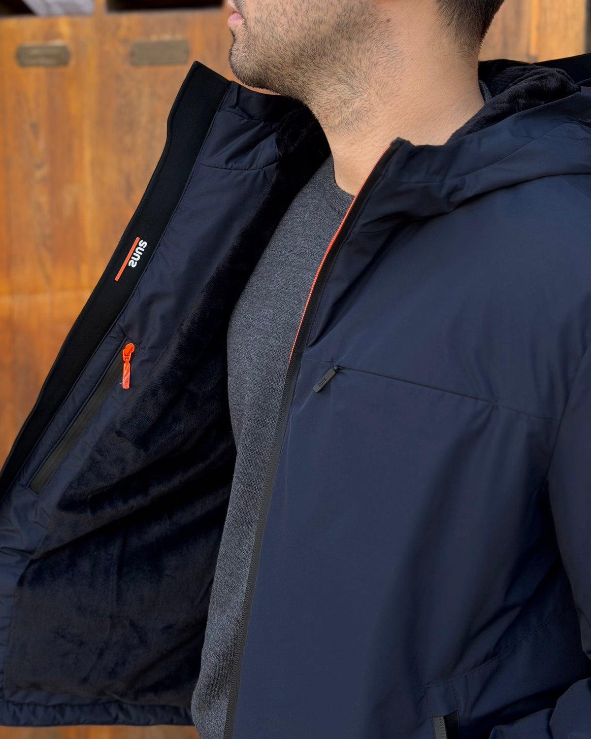 Giubbotto AURELIO Velour - Dark blue - SUNS