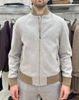 OUTFIT BOMBER IN PANNO - GREY - Marcello Fontana Shop