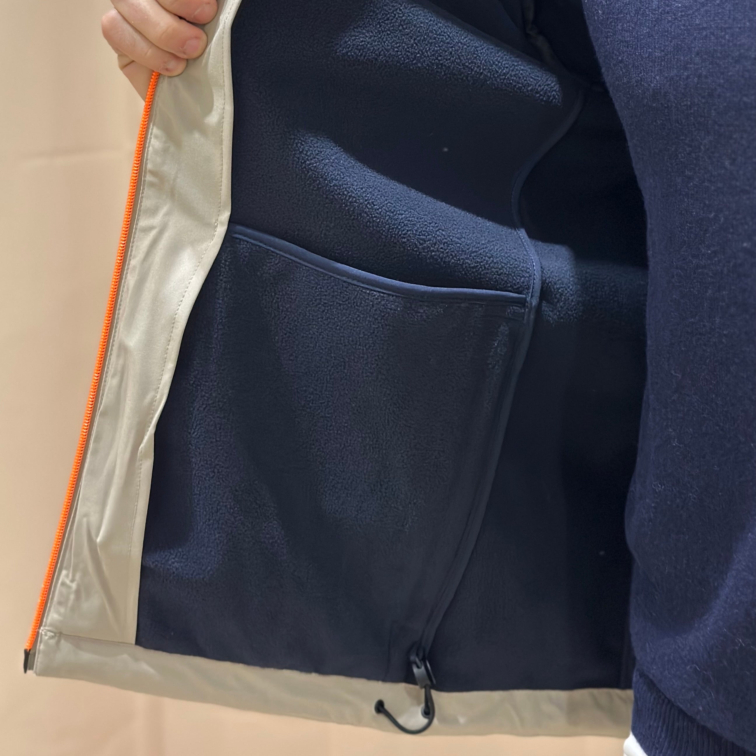 SUNS Giubbotto Uomo Flaminio Micro con cappuccio - BEIGE