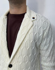 Outfit Cardigan Giacca in misto lana con trama - Bianco