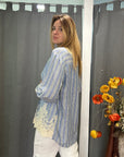 SAIPH CAMICIA CELESTE CON RICAMO - COD.95030