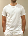 MANUEL RITZ T-SHIRT IN JERSEY DI COTONE BIANCO