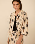 MEISIE CAMICIA CON STAMPA DI PALME - COD.M125B04BLK
