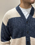 FW25 GALLIA CARDIGAN HOLDEN - BLU NOTTE / BEIGE