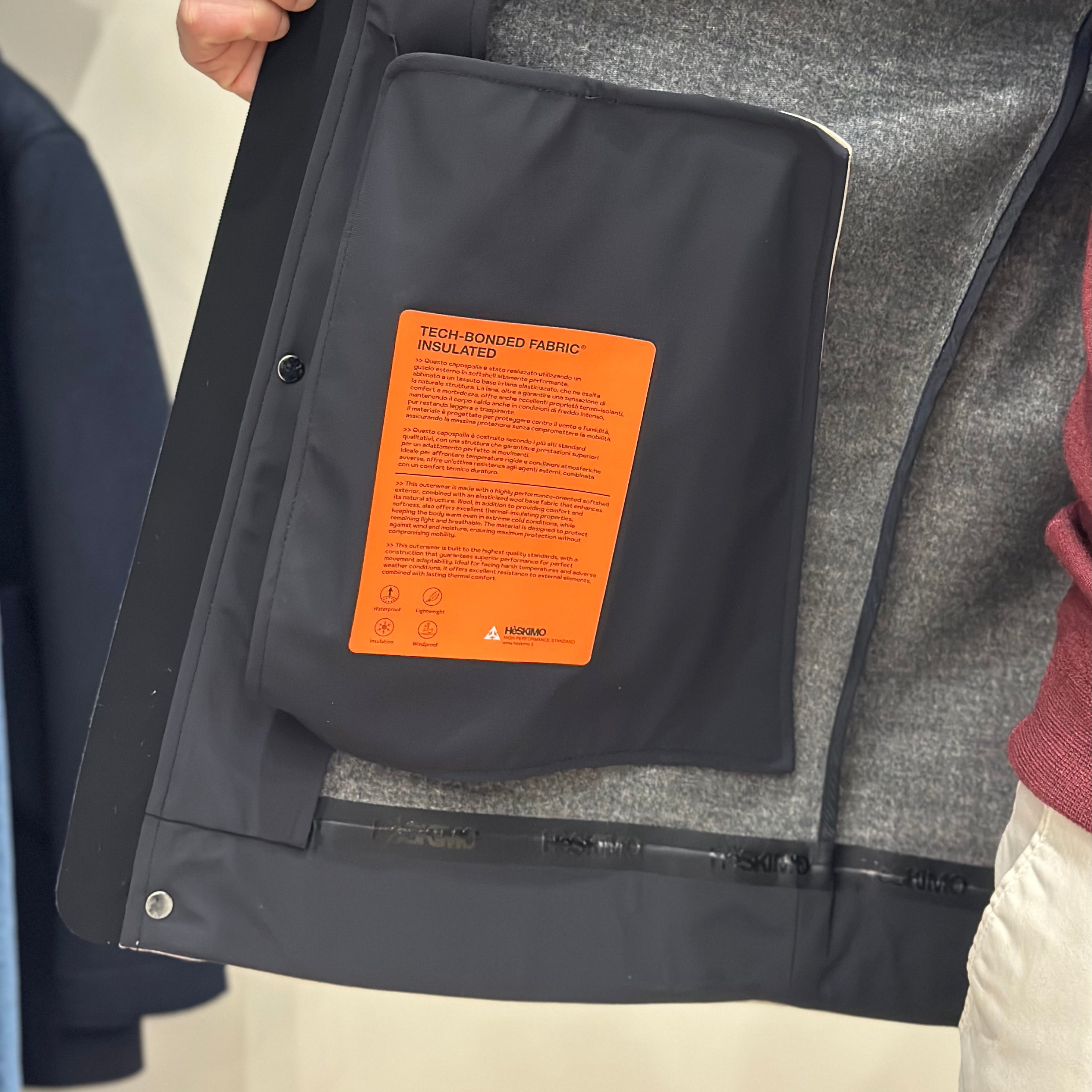 HESKIMO Giubbotto tecnico foderato in lana - Beige - Marcello Fontana Shop