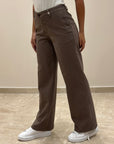 FW25 TELERIA ZED PANTALONE ELLE FANGO
