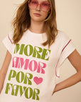 MEISIE T-SHIRT IN COTONE MORE AMOR - COD. M99T03WHT