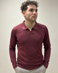 Polo in Lana Merino Tinta Acidata Bordeaux - Privati Firenze - Marcello Fontana Shop