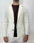 Outfit Cardigan Giacca in misto lana con trama - Bianco