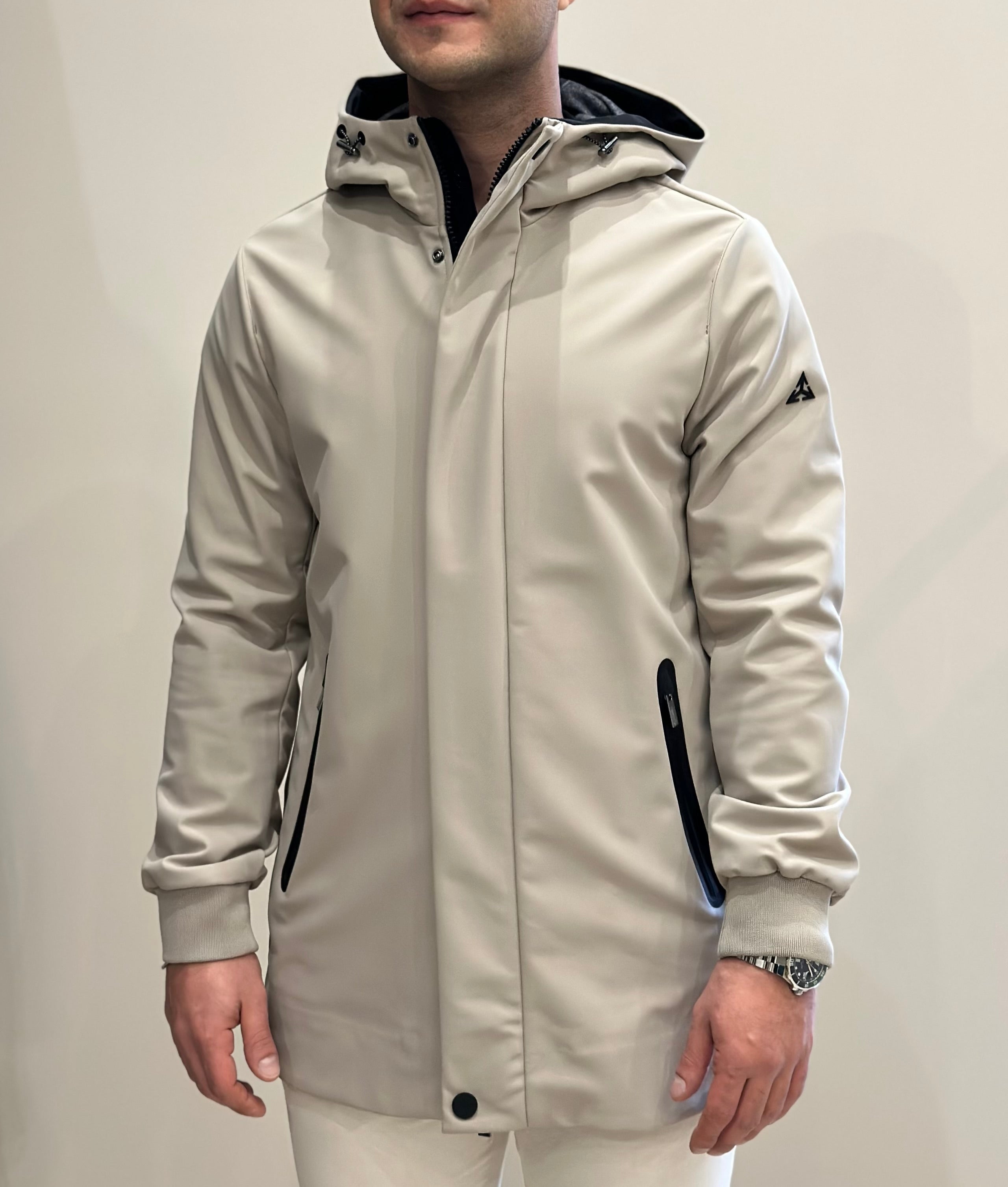 HESKIMO Giubbotto tecnico foderato in lana - Beige - Marcello Fontana Shop