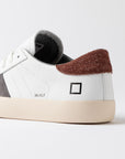 HILL LOW CALF WHITE-BORDEAUX - D.A.T.E. SNEAKERS