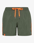 SUN68 SS24 SWIM PANT WATER PRINT MILITARE