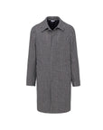 FW25 MANUEL RITZ CAPPOTTO DAMIER IN MISTO LANA BLU