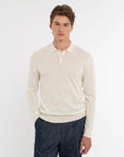 POLO MANICA LUNGA IN PURA LANA BIANCO - MANUEL RITZ