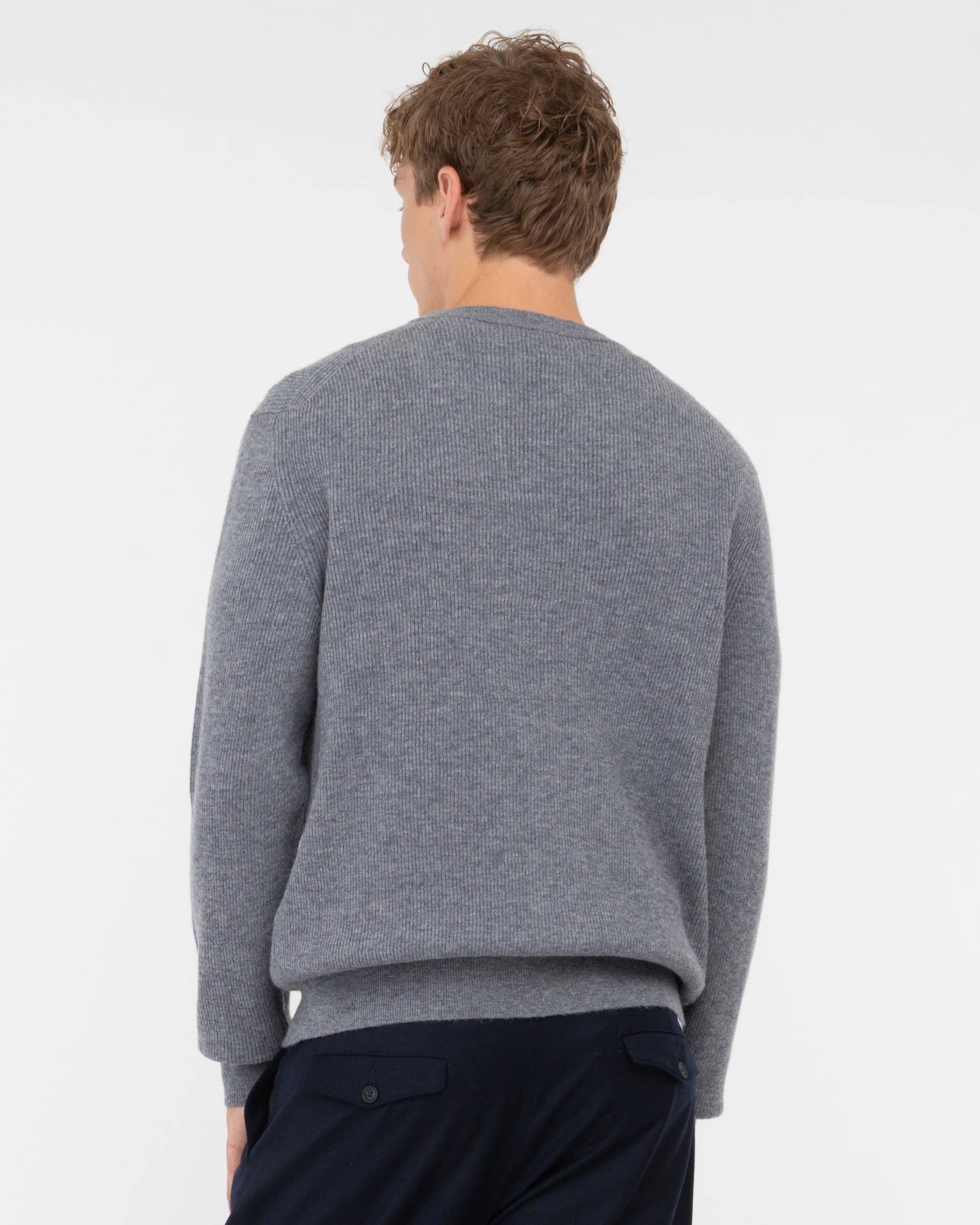 MANUEL RITZ CARDIGAN COSTA INGLESE LANA GRIGIO - Marcello Fontana Shop