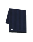 FW25 MANUEL RITZ SCIARPA RIGATA IN MISTO LANA BLU