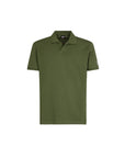 SUNS POLO FEDERICO LABEL IN PIQUET OLIVE