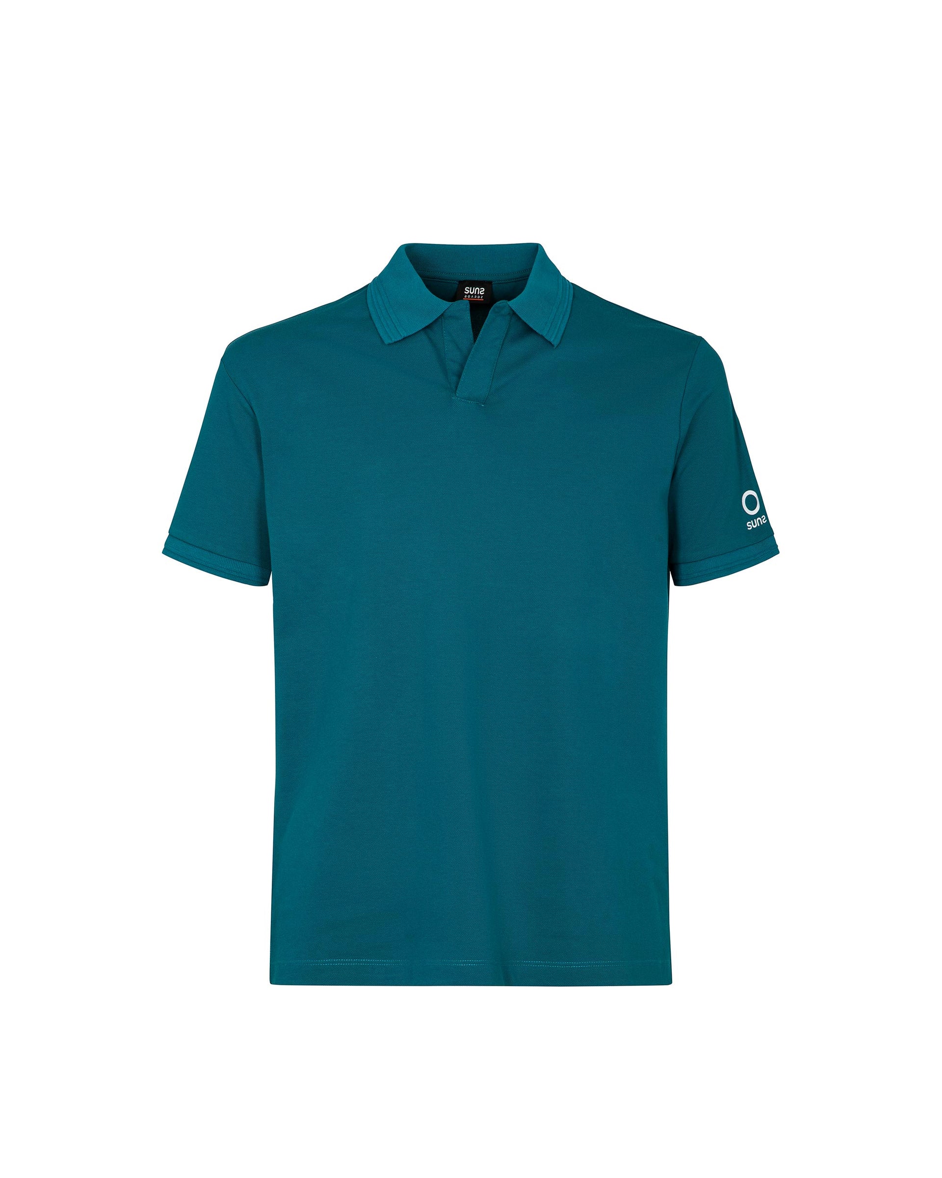 SUNS POLO FEDERICO LABEL IN PIQUET FOREST - Marcello Fontana Shop