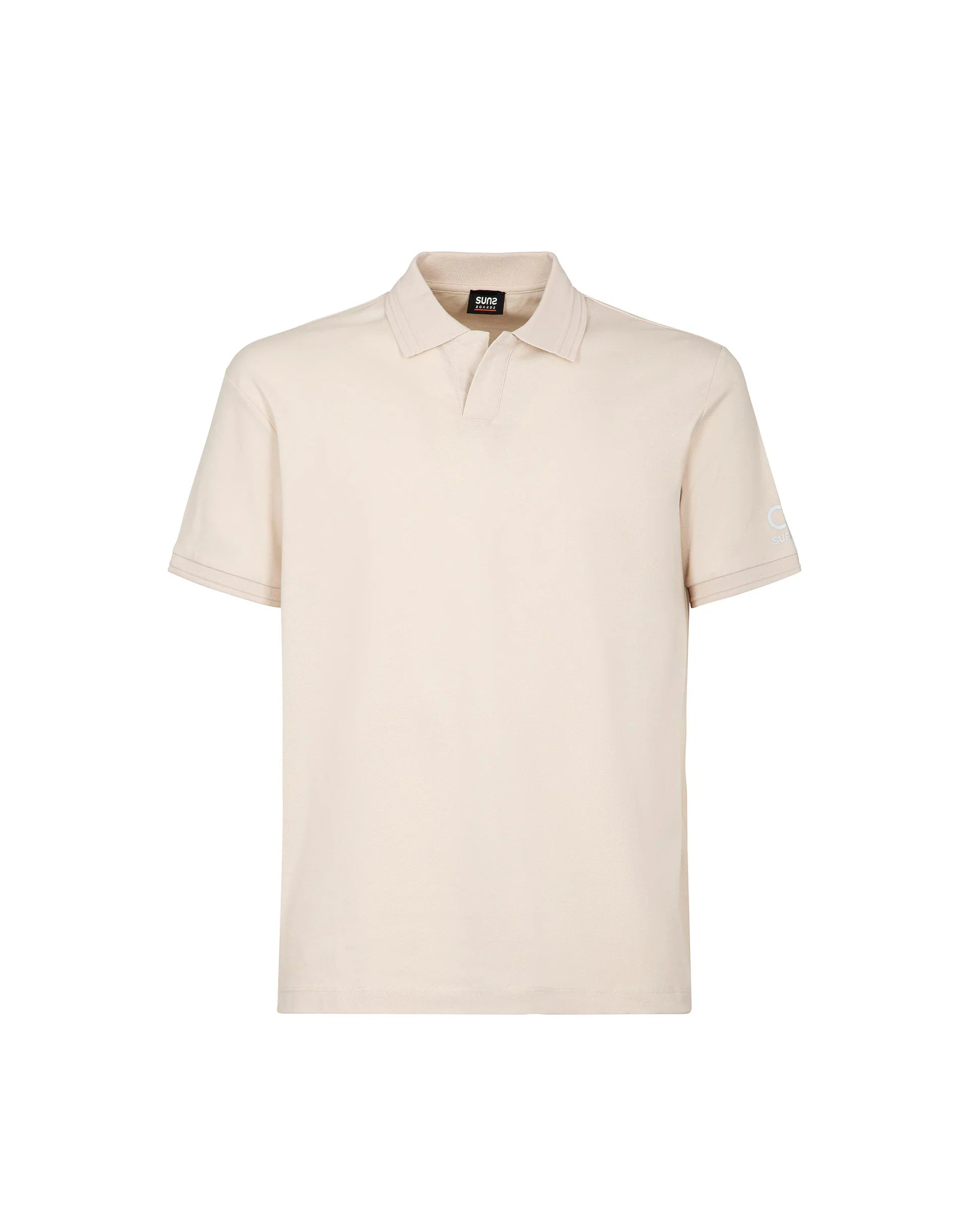 SUNS POLO FEDERICO LABEL IN PIQUET BEIGE - Marcello Fontana Shop