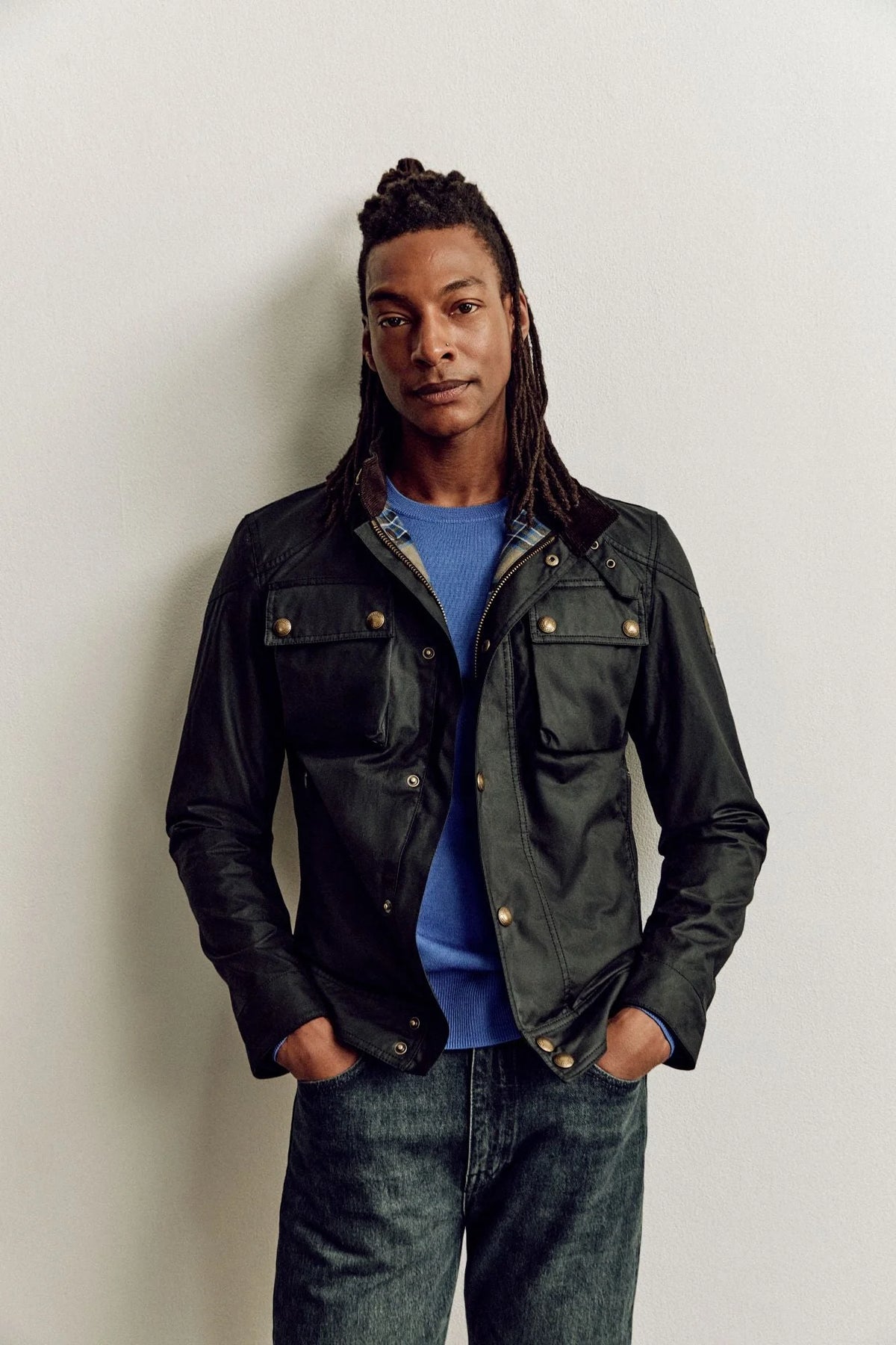BELSTAFF GIACCA RACEMASTER ICON - Nero Cotone cerato