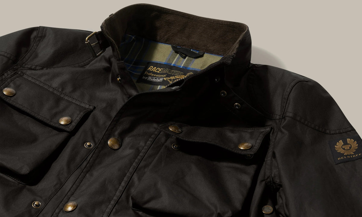 BELSTAFF GIACCA RACEMASTER ICON - Nero Cotone cerato