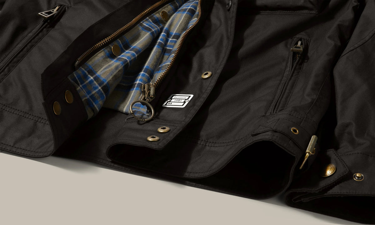 BELSTAFF GIACCA RACEMASTER ICON - Nero Cotone cerato