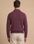 Privati Firenze – Polo 4 bottoni a Manica Lunga in Lana e Cashmere – Bordeaux