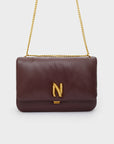 NALI' BORSA LIBRA PUFFY CON TRACOLLA BORDEAUX