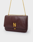 NALI' BORSA LIBRA PUFFY CON TRACOLLA BORDEAUX