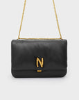 NALI' BORSA LIBRA PUFFY CON TRACOLLA NERA