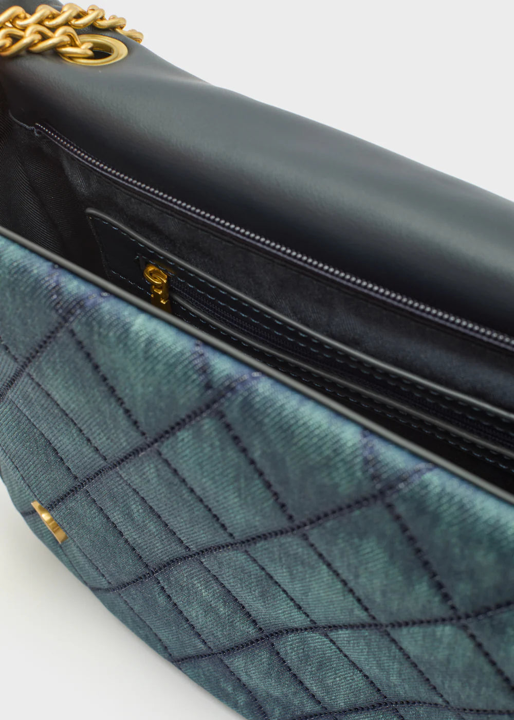 BORSA DEMI FLAP A SPALLA DENIM BLU - NALI' - Marcello Fontana Shop