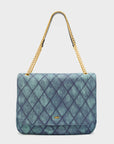 BORSA DEMI FLAP A SPALLA DENIM BLU - NALI' - Marcello Fontana Shop