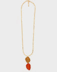 Collana Maia pendenti oro/arancio