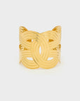 Bracciale over regolabile lavorato oro