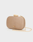 Clutch Nadine plisse' laminato marrone