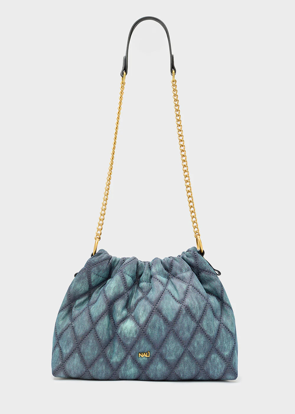BORSA DEMI SHOULDER A SPALLA DENIM BLU - NALI' - Marcello Fontana Shop